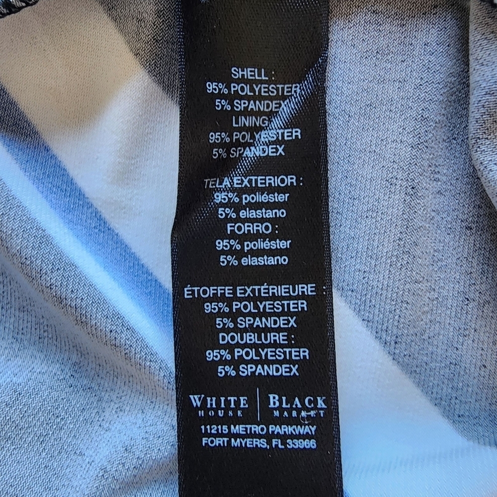 White House Black Market Stripe Keyhole Tunic Dress Blue Black – XXS - Picture 7 of 8